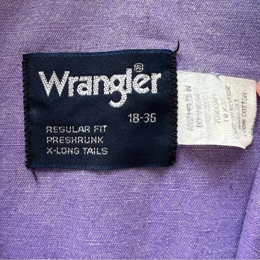 VTG Wrangler Men’s 18-36 Brushpopper 90s Striped Western Cowboy Rodeo Shirt. XXL - Picture 2 of 11